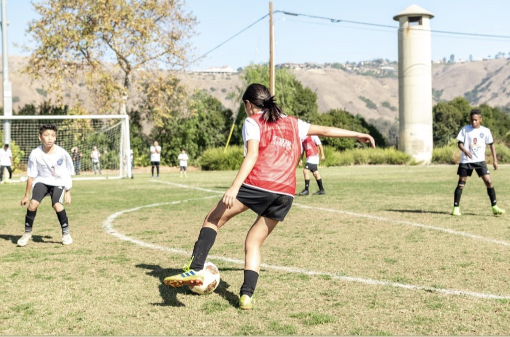 Young players take part in match play