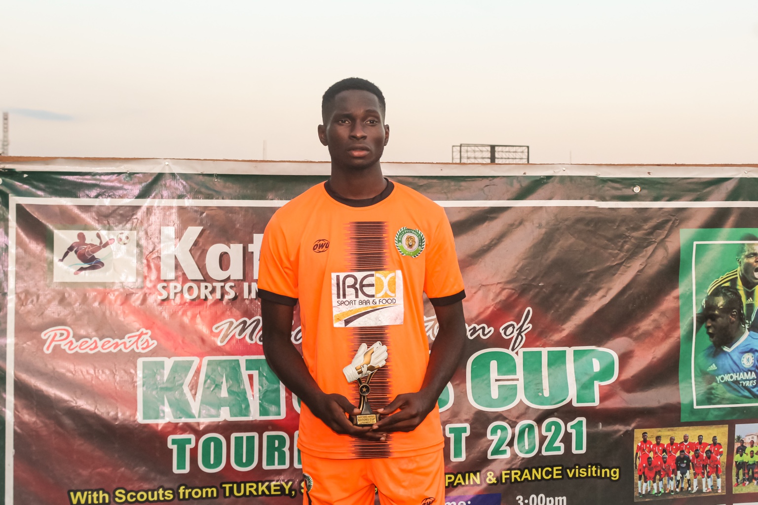 Player holding an individual award